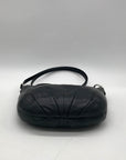 Coach Black Leather Pleated Shoulder Bag