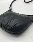 Coach Black Leather Pleated Shoulder Bag