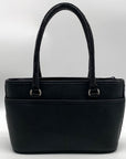 Brighton Vintage Black Croc Embossed Leather Satchel Handbag