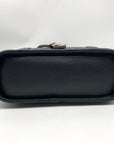 Brighton Vintage Black Croc Embossed Leather Satchel Handbag