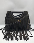 Rebecca Minkoff Fringe Handheld Suede & Leather Crossbody Bag