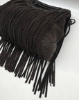 Rebecca Minkoff Fringe Handheld Suede & Leather Crossbody Bag
