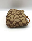 Coach Brown Signature Canvas Mini Demi Pouch