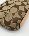 Coach Brown Signature Canvas Mini Demi Pouch