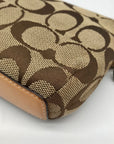 Coach Brown Signature Canvas Mini Demi Pouch