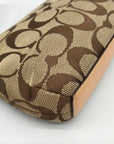 Coach Brown Signature Canvas Mini Demi Pouch