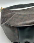 Coach Brown Signature Coated Canvas Hobo Shoulder Bag