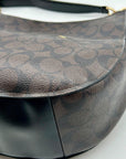 Coach Brown Signature Coated Canvas Hobo Shoulder Bag