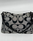 Coach Grey Signature Sateen Poppy Shoulder Bag