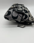 Coach Grey Signature Sateen Poppy Shoulder Bag