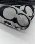 Coach Grey Signature Sateen Poppy Shoulder Bag