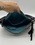Coach Grey Signature Sateen Poppy Shoulder Bag