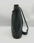 M.I.L.A Dark Green Leather Leather Crossbody