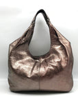Coach Metallic Rose Gunmetal Julia Leather Hobo 14968
