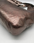 Coach Metallic Rose Gunmetal Julia Leather Hobo 14968