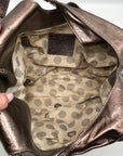 Coach Metallic Rose Gunmetal Julia Leather Hobo 14968