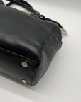 Michael Kors Black Pebbled Leather Satchel Bag