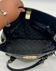 Michael Kors Black Pebbled Leather Satchel Bag