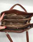 Anne Klein Brown Faux Leather Shoulder Bag Set