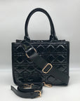 Caroline Hill Black Quilted Vegan Leather Ricky Mini Tote Bag