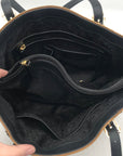Michael Kors Black & Gold Trim Jet Set Specchio Tote