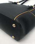 Michael Kors Black & Gold Trim Jet Set Specchio Tote