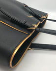 Michael Kors Black & Gold Trim Jet Set Specchio Tote