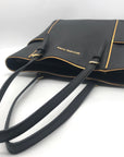 Michael Kors Black & Gold Trim Jet Set Specchio Tote