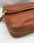 Miztique Brown Leather Hobo Crossbody Purse