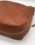Miztique Brown Leather Hobo Crossbody Purse