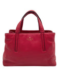 Kate Spade Red Pebbled Leather Dominique Satchel Bag