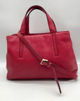 Kate Spade Red Pebbled Leather Dominique Satchel Bag