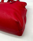 Kate Spade Red Pebbled Leather Dominique Satchel Bag
