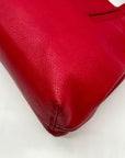 Kate Spade Red Pebbled Leather Dominique Satchel Bag