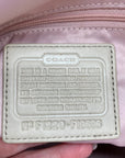 Coach Beige Monogram Leather With Snakeskin Trim Tote Bag F19696
