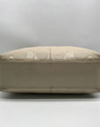 Coach Beige Monogram Leather With Snakeskin Trim Tote Bag F19696