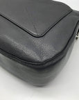 Marc Jacobs Stone Gray Pebbled Leather Recruit Nomad Saddle Bag