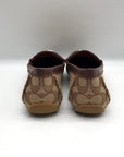 Coach Saddle And Hazelnut Signature Jacquard Mona Driver Loafers