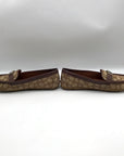 Coach Saddle And Hazelnut Signature Jacquard Mona Driver Loafers
