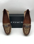 Coach Saddle And Hazelnut Signature Jacquard Mona Driver Loafers