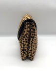 Loeffler Randall Light Brown & Black Cheetah Fur Clutch