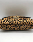 Loeffler Randall Light Brown & Black Cheetah Fur Clutch