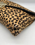 Loeffler Randall Light Brown & Black Cheetah Fur Clutch