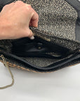 Loeffler Randall Light Brown & Black Cheetah Fur Clutch