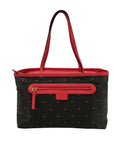 Kate Spade Black And Red Polka Dot Canvas Tote Bag