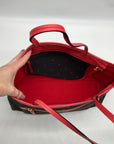 Kate Spade Black And Red Polka Dot Canvas Tote Bag