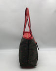 Kate Spade Black And Red Polka Dot Canvas Tote Bag