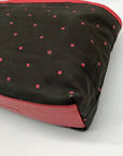 Kate Spade Black And Red Polka Dot Canvas Tote Bag