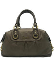 Coach Ashley Metallic Pewter Convertible Top Handle Shoulder Bag F15445