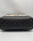 Calvin Klein Brown Khaki Caramel White Hadley Triple Compartment Tote